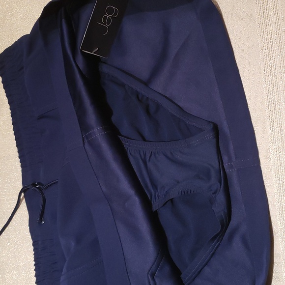 JAG New Solid Skirted Swim Boardshort with Built-in Brief NWT Navy Women's L - Picture 9 of 11